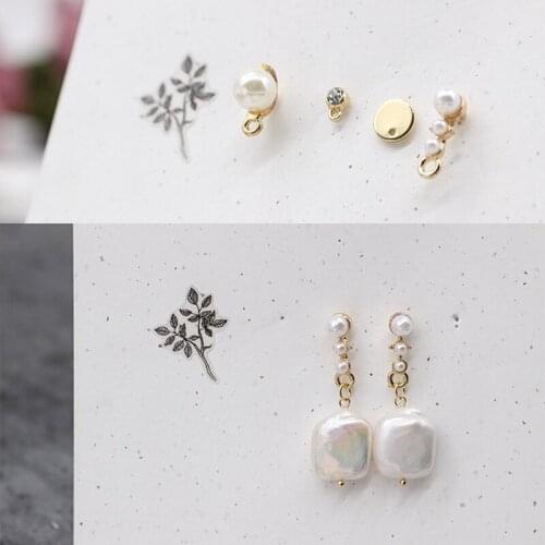 Simple and versatile basic pearl earrings homemade earrings handmade earrings accessories materials DIY jewelry accessories
