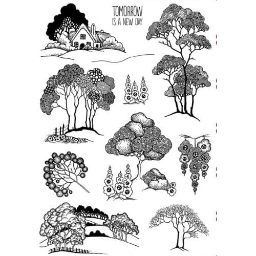 Tree Clear Stamp/Seal for DIY scrapbooking/photo album Decorative clear stamp sheets A1917