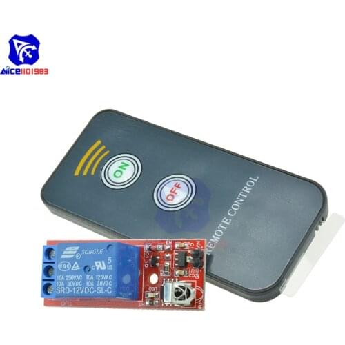 DC 12V 1 Channel Infrared Relay Module Switch Relay Driving Module Board Remote Controller