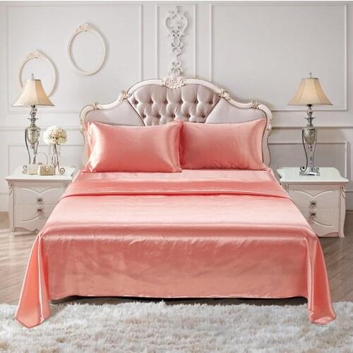 Satin Bedding Set Comforter Bedding Set Duvet Cover Bed Sheet Pillowcase Quilt Cover Single/Double/Queen/King Size