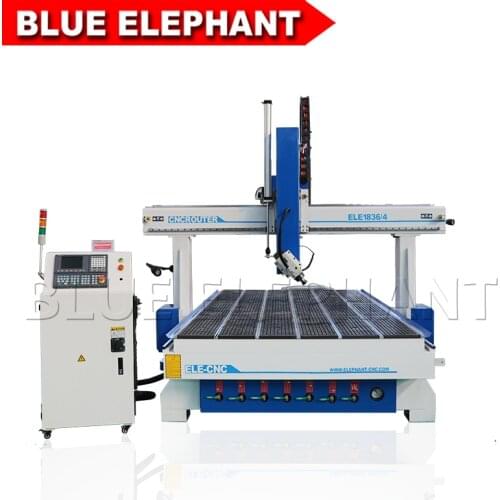 Blue elephant big 1836 SYNTEC 6MB control 4 axis cnc router wood machine with dust collection engraving machine for sale