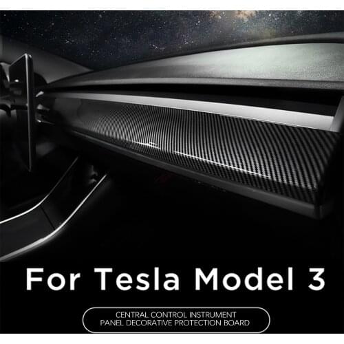 SPEEDPARK For Model 3 Model Y Carbon Fiber Dashboard Wrap Cover Car Central Control Instrument Panel Center Console Protection