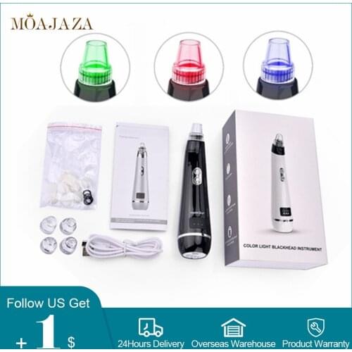 Blackhead Remover Powerful Suction Pores Cleanser Device Light Therapy Electric Skin Rejuvenation Facial Deep Cleaning Beauty