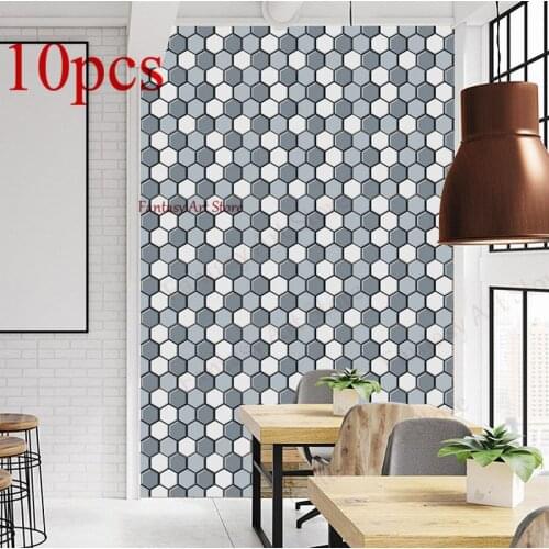 Home Decoration 3d Wall Stickers 10pcs 30cmx30cm Thick Wallpaper Diy Self-adhesive Wall Stickers, Living Room Bedroom Tv Wall