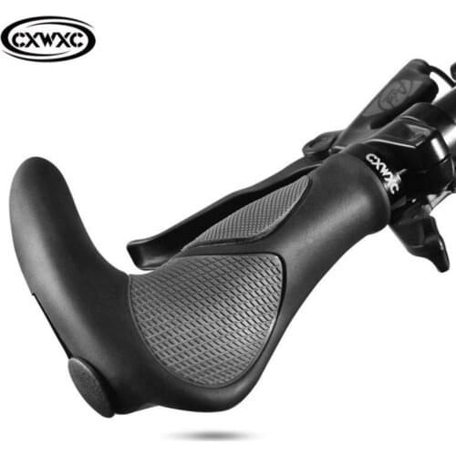 Bike Grips AL Alloy + Rubber CXWXC for MTB Bicycle Handlebar End Cap Ergonomic Bike Handle Plug Cycling Anti Skid High Quality