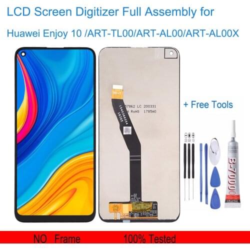 Display screen LCD Screen and Digitizer Full Assembly with Frame for Huawei Enjoy 10 / ART-TL00 / ART-AL00 / ART-AL00X