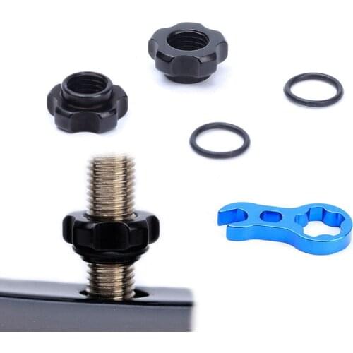 1 Set Mountain Bike Presta Valve Nut with Install Wrench Bicycle Tubeless Tire Valve Cap Vacuum Tire Nozzle Lock Cycling Parts