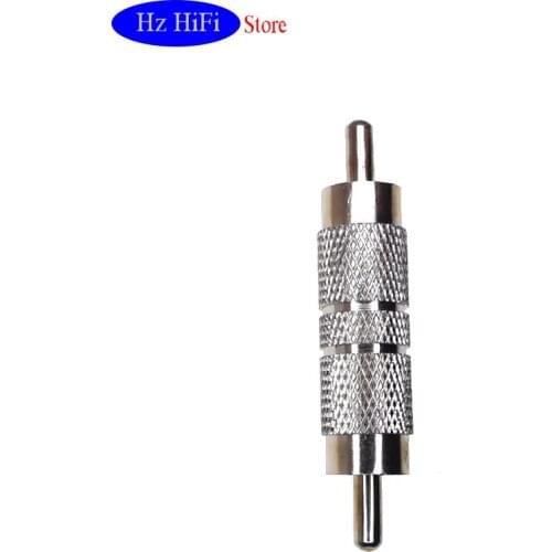 1PCS RCA PLUG TO RCA PLUG Copper plating NICKEL RCA Male to Male AV Audio Adapter Connector