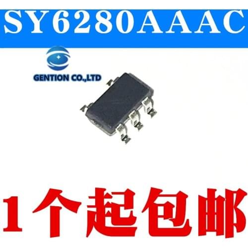 10PCS SY6280AAAC silk-screen've SY6280AAC SOT23-5 printing CO in stock 100% new and original