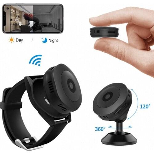 1080P HD WiFi Mini Camera APP Remote Control Security Battery IP Video IR Night Vision Wristband Magnetic Wireless Camera