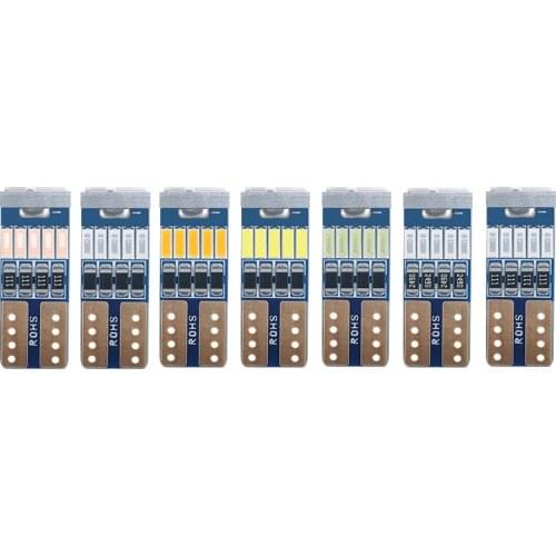 2x Super Bright Car Led Light T10 W5W 194 Canbus No Error Auto Interior Reading Lamp Signal Bulb White Blue Yellow Red 12V Diode