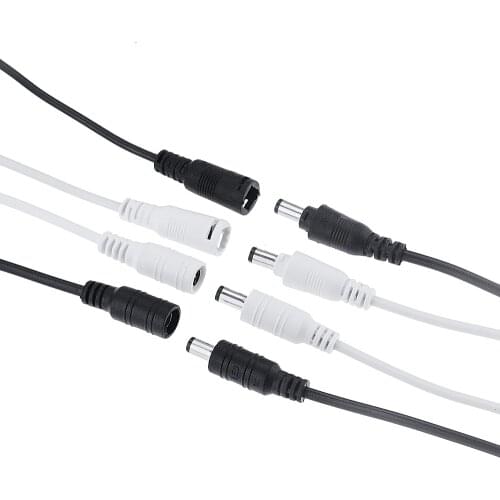 5PCS Adapter DC Connector 5.5*2.1mm Male / Female Connector 12V DC Power Plug Male Connector 5.5X2.1mm With Cord Cable