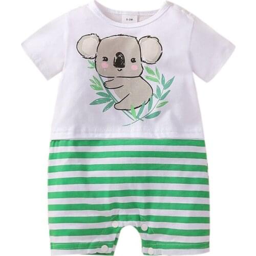 Cute Animal Baby Rompers Summer Cotton Short Sleeve Baby Boy Girl Kids Jumpsuit Toddler Clothes Infants Newborn Outfits 0-24M