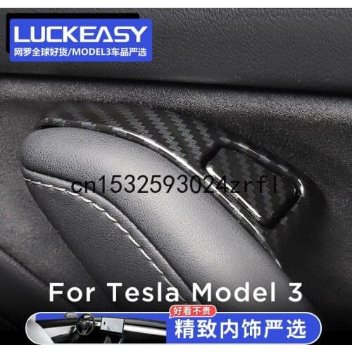 For Tesla Model 3 Door Armrest Up Window Key Decoration Patch Interior Modification Accessories