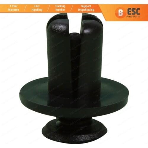 ESC ECF108 10 Pieces Bumper Push-type Retainer Black for Hyundai 86590-28000 KIA 0G03250037A Mazda B092-51-833 Ford MB-455-56143