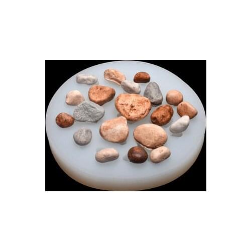 Cobblestone Mold Silicone Stone Soap Molds Gypsum Chocolate Candle Candy Fondant Mold Clay Resin Cake Decor Molds
