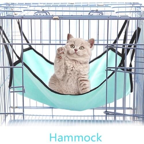Pet Cat Hammock Large Solid Color Double-sided Coral Velvet Hammock Can Be Hung on Animal Cage