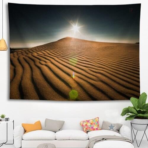 Hot Sale Custom High Quality Desert Wall Hanging HD Landscape 3D Printing Digital Printing Home Decoration Tapestry