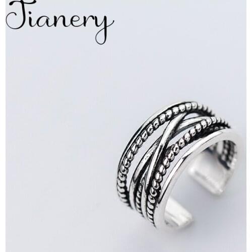 JIANERY Bohemian Fashion Silver Color Layer Rings For Women Retro Engagement Jewelry Wholesale