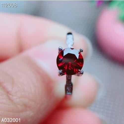 KJJEAXCMY fine jewelry natural garnet 925 sterling silver adjustable gemstone women ring support test popular fashion