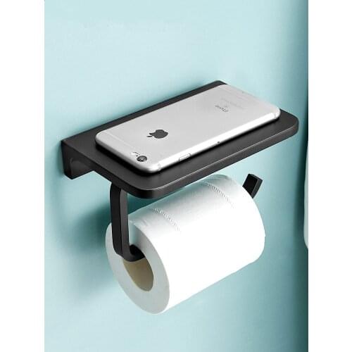 Toilet tissue box perforated free space aluminum tissue holder toilet toilet paper roll holder paper towel holder wall-mounted