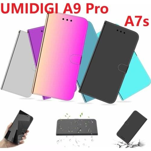 2021 Wallet Leather For Umidigi A9 Pro Case Mirror Book Stand Flip Card Protective UMIDIGI A7s Cover
