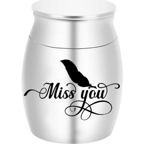 Small Mini Cremation Jar To Commemorate The Deceased Relatives/Pets Can Hold Hair And Nails And Other Ashes-Miss You