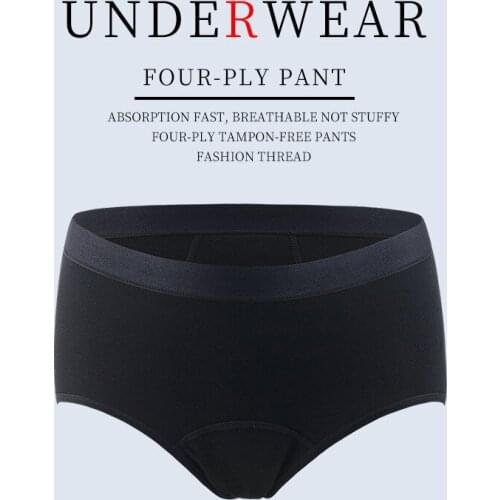Menstrual Physiological Panties Women Mid-Waist Leakproof Period Briefs Female Sexy Seamless Breathable Cotton Underwear