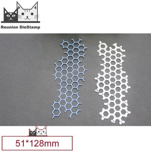 Metal Cutting Dies Christmas Honeycomb Lace Cut Die Mold Card Scrapbook Paper Craft Knife Mould Blade Punch Stencils