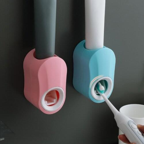 Wall Mount Automatic Toothpaste Dispenser Bathroom Accessories Set Toothpaste Squeezer Dispenser Bathroom Toothbrush Holder Tool