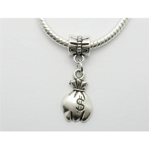 Wholesale Lots 12pcs Fit Pandora Charm Bracelet DIY Pendant Beads Dangle Purse Charms For Jewelry Making