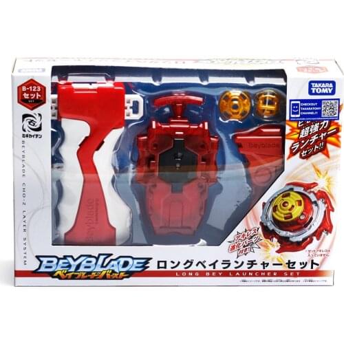 Original Takara Tomy Beyblade Burst Cho-Z B-123 Long Bey Launcher Set (Right Spin)