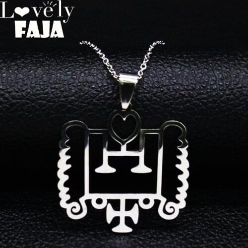 Vapula Naphula Stainless Steel Necklace Sigil Goetia Pendant Demon Satan Satanic Sigil Pin Chain Necklace Jewelry N3052S03