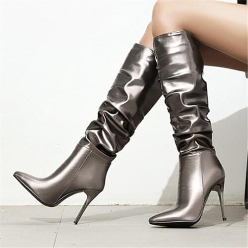 Sexy Booties Woman High Boots Fall Winter Shoes Woman Heels 2020 Fashion Night Club High Heels Knee High Boots Women