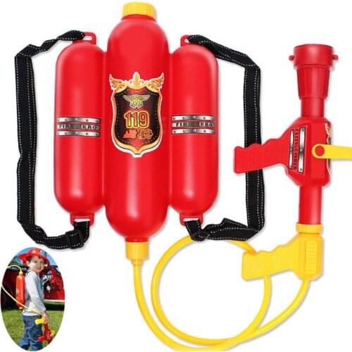 Children Fireman Backpack Nozzle Water Guns Beach Outdoor Pool Toy Extinguisher Soaker Cosplay Fireman Pistol Toy Water Blasters