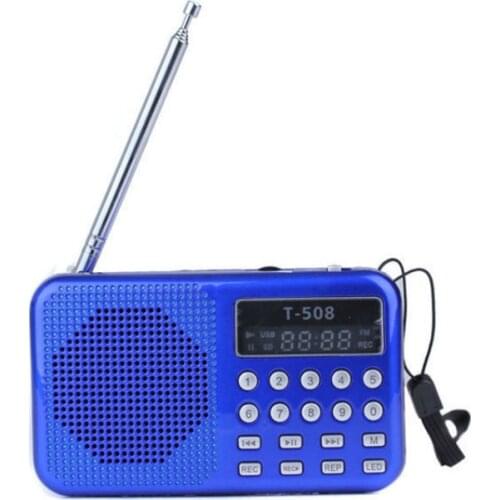 Mini Portable FM Radio Speaker dual band Rechargeable Digital LED display panel Support USB TF Card MP3 Music Player