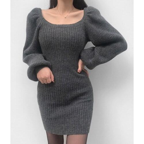 Модные вязаные платья QYJNG China At AliExpress