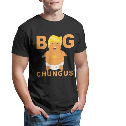 Big Trump Chungus Shirt Funny Meme Gift Shirts For Men 100% Cotton Games Vintage Couples Matching Mens Clothes 10858