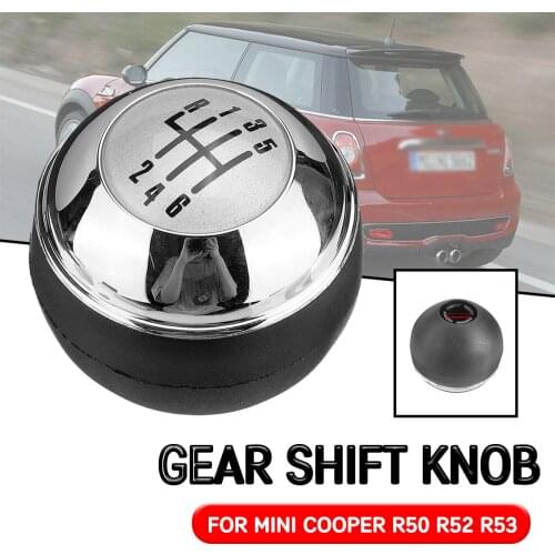 Car 5/6 Speed Gear Shift Knob for Mini R50 2000-2006 Cabrio R52 2002 2003 2004 2005 2006-2008 Manual Gear Lever Shifter Gaitor