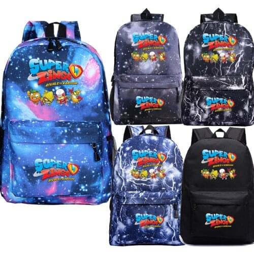 Super Zings Backpack School Bags for Teenage Girls Cartoon Zaino Plecak Women Men Back Pack Mini Backpack Kids Mochila