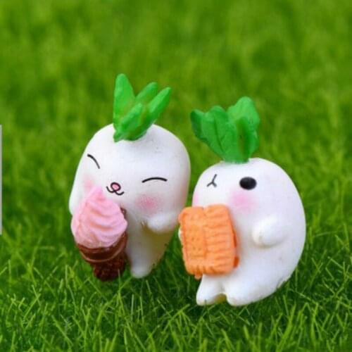 Fairy House Garden Miniatures Radish Doll Figurine Cake Desk Office Decor Home Decoration Accessories DIY Mini Micro Landscape