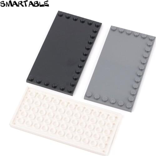Smartable Treasure Tile 6x12 with Edge Studs Building Block MOC Part Toys For Kids Professional Compatible 6178 10pcs/Set