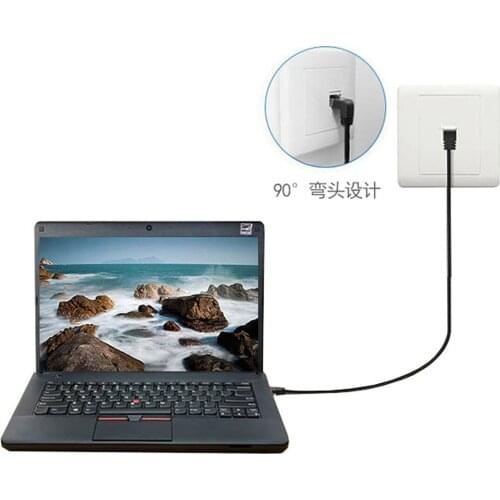 Ultra Slim Cat6 Ethernet Cable RJ45 UTP Network Cable Patch Cord 90 Degree Cat6a Lan Cables for Laptop Router TV BOX