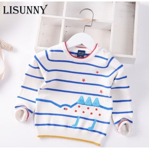 Toddler Boys Sweater Children Knitted Pullover Clothes 2021 Autumn New Boy Baby Child Cotton Striped Infant Baby Sweaters 1-6Y