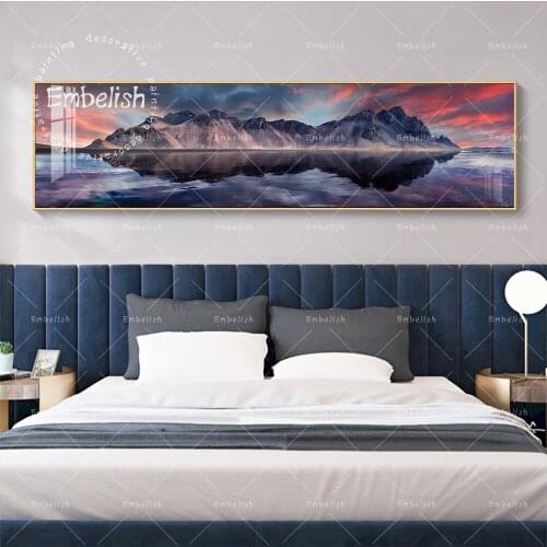 Embelish Nature Seascape Mountains Seascape Wall Art Pictures For Living Room Modern Home Decor Posters HD Spray Canvas Painting