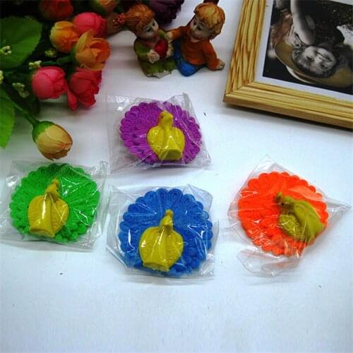 Factory selling creative stationery products peacock toy eraser Stationery office supplies for students
