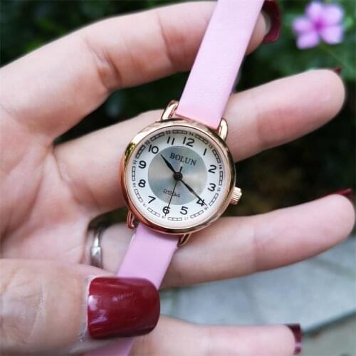 Simple Number Dial Women Watches Fashion Small Ladies Leather Wristwatches Casual Female Quartz Clock Montre Femme Gifts