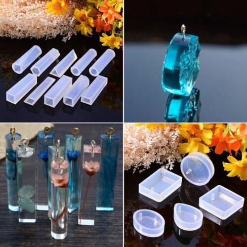 1 Set Silicone Mold Kit Epoxy Resin DIY Jewelry Making Cake Decoration Crafts Art Silicone Molds Clasp Pins Tools Crystal