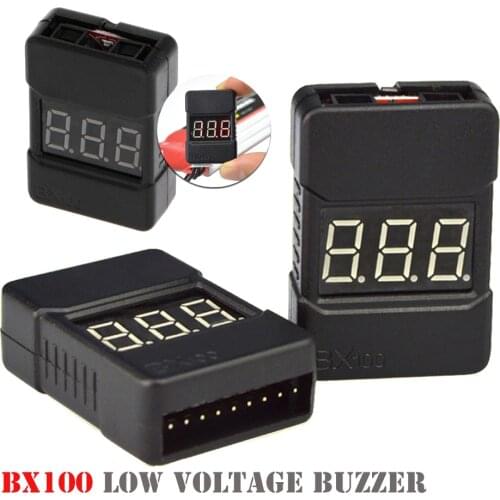 1pcs HotRc BX100 1-8S Lipo Battery Voltage Tester/Low Voltage Buzzer Alarm/Battery Voltage Checker With Dual Speakers For Lipo