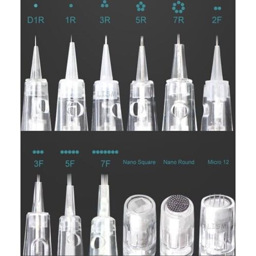 10pcs/50pcs Disposable Bayonet Tattoo Needles Cartridges R1 R3 Permanent Microneedling Lips Eyebrow Makeup Needles Accessories